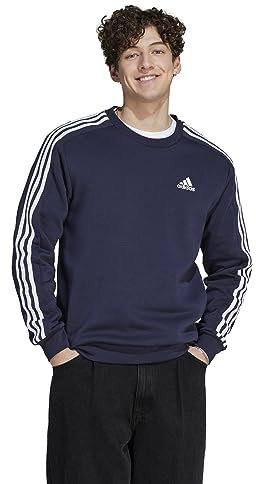 adidas Homme Essentials Fleece 3-Stripes Sweatshirt, Legend Ink, M