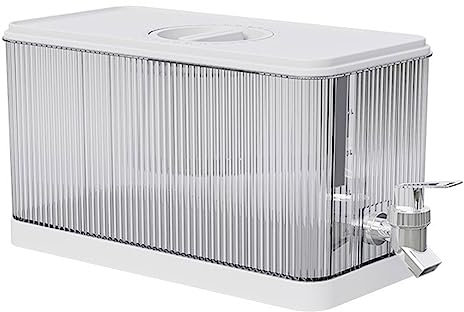 Amesor Bebidas para Nevera | Contenedor Jugo | Hervidor Agua Fría Gran Capacidad 4,5 L con Grifo Y Contenedor Bebidas con Filtro para Barbacoa, Fiesta En La Piscina, Cena