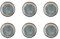 Björn, Collection Genesis, Lot de 6 Assiettes à Dessert en Grès avec Email Réactif, Dégradé Bleu Gris Kaki - Compatible Micro-ondes et Lave-vaisselle