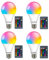 D-Lumina Lampadina Colorate LED RGBW, E27 16 colori con Telecomando,LED Lampadine Led a Colori Dimmerabil, Luci Colorate 5W, RGB Lampadina - (confezione da 4)