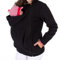 Mdrcg 3 en 1 Porte-bébé Maternité Veste Multifonctionnel Hiver Femme,Kangourou Veste de maternité, Longues Convient pour L'automne Et l'hiver,Noir,L