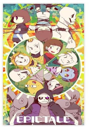 AAVEDA Game Undertale 22 Leinwand-Poster, Schlafzimmer-Dekor, Sportlandschaft, Büro, Raumdekoration, Geschenk, ungerahmt, 50 x 75 cm