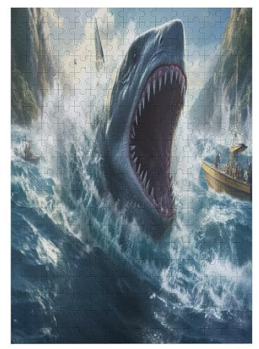 Megalodon Puzzle 300 PCS - Erwachsenenpuzzle Mit - Geschicklichkeitsspiel Für Die Ganze Familie - Ideal Als Holzpuzzle