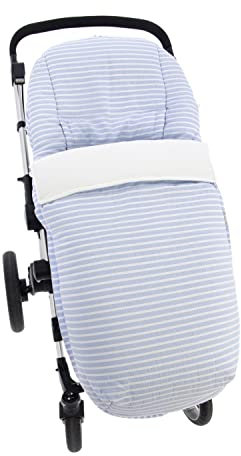 Saco Silla de Paseo Universal Rosy Fuentes- Saco Carrito Bebé - Funda de silla de paseo - Equipado para ser Ajustado perfectamente -Azul Celeste