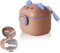 SacJkt Dispensador Leche en Polvo Bebe, Recipiente para Leche en Polvo con Raspador y Cuchara, Caja de Almacenamiento para Leche en Polvo para Bebé, Frutas y Aperitivos (400 ml, Marrón)