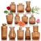 Der Rose Lot de 12 vases en verre ambré transparent pour centres de table pour décorations de mariage rustiques, arrangements floraux, décoration de table d'intérieur