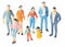 Mini Figure di Persone 1:87 Posa in Piedi Dipinta Scala HO per Modellino di Treno Scene in Miniatura Casa delle Bambole 24 Pezzi Figurine di Persone Modello di Persone Modello di Treno Accessori Model