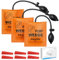 eSynic 3Pack Air Wedge Pump Up Bag Inflatable Winbags Smooth TPU Air Bags for Lifting Door Air Wedge Door Pump Up Bags Load-Bearing 297 Pounds/134KG with 4 Plastic Wedges-Orange