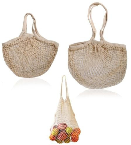 LAKJUOZ Bolsas Almacenaje,Bolsa Rejilla, 2Pcs Bolsas De Compra De Tela Plegable Rejilla Comprar Reutilizables Bolsas De Red Para Almacenaje Portátil Organizador De Bolsas Para Abarrotes, Frutas Y Verd