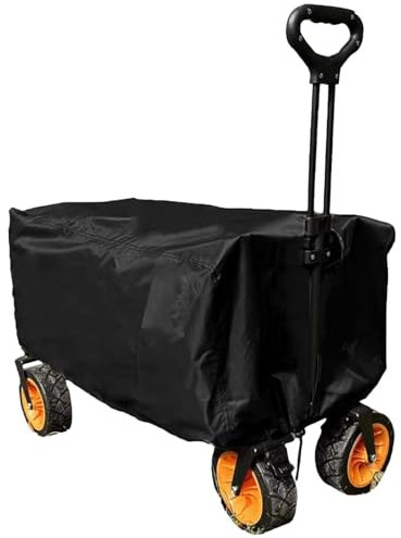 Handwagen Abdeckung, Abdeckung Für Bollerwagen, Faltbare Wagenabdeckung, Wasserdicht Anti-UV Staubdicht 210D Oxford Gewebe Schutzhülle Für Handwagen, Transportkarre Abdeckung, Gartenwagen Abdeckung
