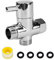 NAROSEBE Valeur de Dérivation, Vanne 3 Voies en Laiton Vanne De Douche Vanne de Commutation 3 Voies pour Douche 20 mm G 1/2 Voies en Laiton Massif Vanne de Dérivation Robinet Universel pour Douche