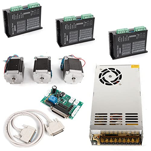SOLOCJNL 3nm Nema 23 Schrittmotor Leistungstreiber, 4 Phasen Digitaler Schrittmotor Treiber Dm542a 4.2a Cnc Router Controller Kit, für Cnc Fräsen Drehbank Plasma