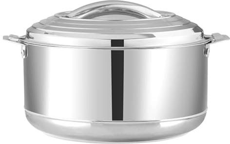 Stainless Steel Hot Cold Food Insulated Casserole Double Wall Hot Pot (Capacity 5000ml)