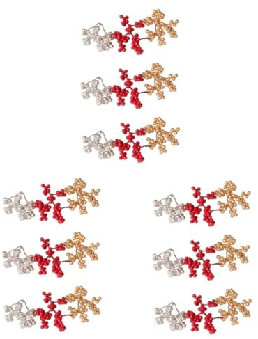 VILLCASE 90 STK künstliche Beeren weihnachtsbaumdeko weihnachtsbäume geschmückt weihnachtliche Beerenstiele Weihnachtskiefernbeere Verzierungen aus roten Beeren Simulation Beerenpflücker