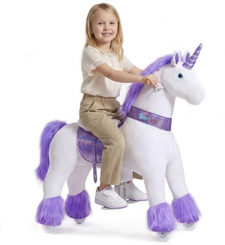 PonyCycle® Modell U Einhorn zum Reiten | Lila | ab 7 Jahre | mit Bremse