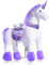 PonyCycle Ufficiale Classico Modello U Peluche Unicorno Grande che Cammina Unicorno Gigante da Cavalcare (con Freno e Suono/Altezza 108 cm/Taglia 5 per 7+ Anni) Unicorno Viola Ux506
