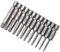 12 Pezzi Set Inserti Torx Per Avvitatore Professionali,Punte Magnetico Per Cacciavite,1/4 Codolo Esagonale Torx,Set Punte Avvitatore,50 mm,T5,T6,T7,T8,T9,T10,T15,T20,T25,T27,T30,T40