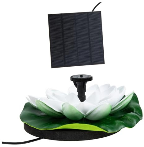 CAXUSD Fontana Galleggiante Solare A Forma Di Loto Per Esterni Decorazione Per Laghetto Da Giardino Effetto Acquatico