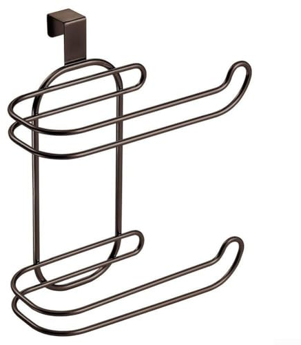 Over Tank Toilet Paper Holder Iron Bathroom Roll Organizer Space Saving Mounted Storage Rack Modern Home Decor(black)