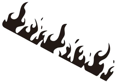 Flammenaufkleber – Aufkleber für Stoßstange, Auto, selbstklebend, Sicherheitsetiketten | Dekoration, nicht löschbar für Helm, perfekte Kompatibilität für Rennen, Motorrad, Fahrzeug Zubehör