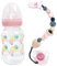 Baby Doll Bottles Set, Baby Doll Feeding Set with Pacifiers, Bottle and Silicone Pacifier, Fun Simulation Dolls Accessories for Kids Gift