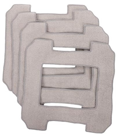 TOPBATHY 4 Stück Zubehör für Fensterputzroboter Kleidung waschbarer Vakuum -Mop -Tücher Und Reiniger Abdeckung Saugfähig Reinigungsmittel Fensterputzmopp Stoff Light Grey