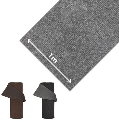 OLIVO.shop Passatoia Antiscivolo Ingresso al Metro Tappeto Moquette Multiuso Tappeto Ingresso Interno Esterno Rotolo Tappeto Corsia Effetto Moquette al Metro TRAFFIC GRIGIO (1x1 MT)