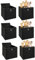 6er Faltboxen 32x32x32 cm – Aufbewahrungsboxen aus Stoff mit Griffloch – Faltbare Würfelboxen für Kallax Regal, Raumteiler, Kinderzimmer & Büro (Schwarz)
