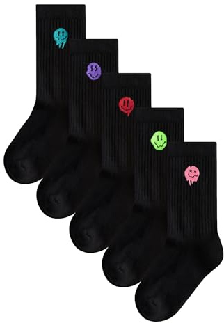 NEXT Jungen Socken mit gepolstertem Fußbett, 5er-Pack 19-40