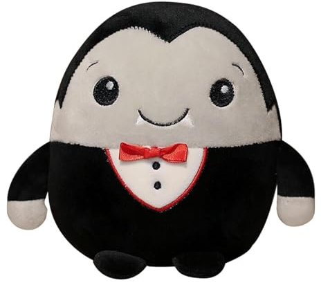 MOMAHUA Halloween Plüsch Vampir Kissen, 20cm/7.9inch Halloween Plüschtier Deko Niedlicher Kissen, Hallow Kuscheltier Figuren Plüsch für Kinder Geburtstagsgeschenke Weiches Bett/Sofa Deko