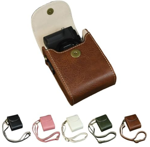 Étui de protection en cuir pour appareil photo Lumix zs99/tz99, Sony zv1m2 f, c-anon sx730 740, avec bandoulière réglable