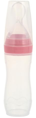 HONMEET Quetschflasche Für Babys Babynahrungspender Silikon Löffel Mit 120 Ml Fassungsvermögen Rosa Frei Für Sicheres Füttern Und Breinahrung
