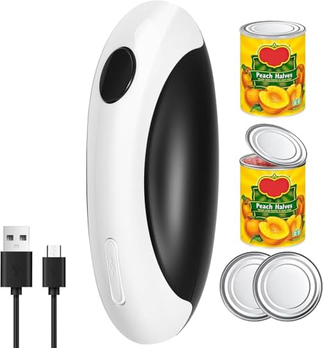Ouvre-boîte électrique, Ouvre-boîte automatique universel à une touche, rechargeable par USB, pour la cuisine et les personnes âgées souffrant d'arthrite, chef, gadget de cuisine portable