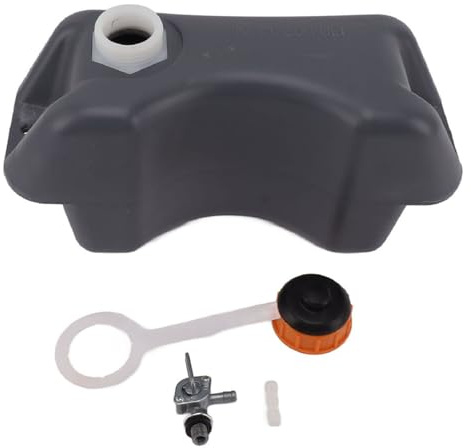 Opatiny Serbatoio carburante di ricambio per tosaerba e trattore da equitazione, in plastica nera, con tappo di sicurezza, confezione da 1