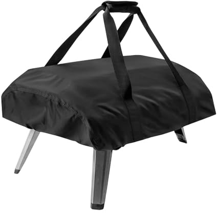 Housse de four à pizza Ooni Koda 12, 420D, étanche, sac de transport en tissu Oxford, four à pizza avec nouvelle poche supérieure zippée, accessoires de four à pizza, noir, 63 x 41 x 16 cm