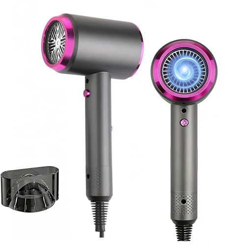 Secador de Pelo Profesional Iónico, Secado Rápido, 3 Niveles de Temperatura, Botón de Aire Frío, Incluye Concentrador, Secador de Cabello para Salón, Viaje y Casa