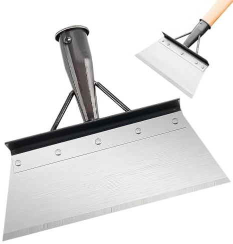 SHENGYIG 30 cm Pala para Quitar Malas Hierbas | Palas de Jardín Multifuncional, Acero al Manganeso Pala Jardineria, Negro Palas de Limpieza, para Quitar Musgo, Nieve y Hielo