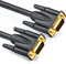 deleyCON 3,0m VGA Kabel 15-polig - S-VGA Monitorkabel D-Sub-Stecker 1080p Full HD 3-fach geschirmt Knickschutz vergoldete Kontakte - Schwarz