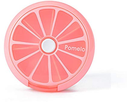 INVODA Pastillero semanal 3 veces 7 compartimentos organizador grande para píldoras medicinales (Pomelo 1 unidad)