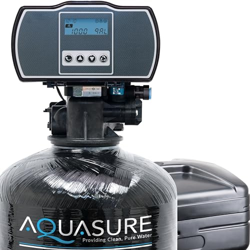 Aquasure Harmony Series 32,000 Grains Whole House Water Softener with High Performance Automatic Digital Metered Control Head | Reduces Hardness and Improves Water Quality | for 1-2 bathrooms