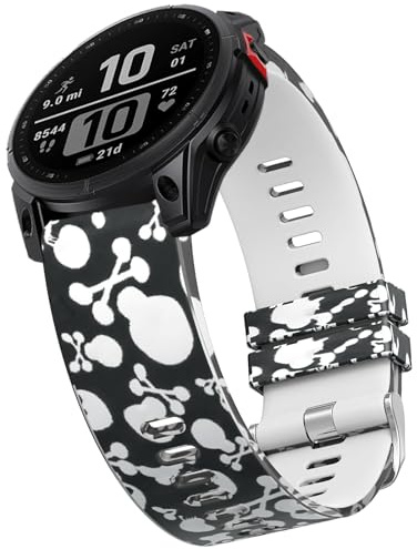 Fenix 5 Straps, Quick Fit 22mm Soft Silicone Sport Replacement Band for Garmin Fenix 5/Fenix 5 Plus/Forerunner 935/Fenix 6/Fenix 6 Pro/Fenix 7/Fenix 7 Solar/Fenix 7 Sapphire Solar
