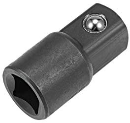 uxcell Adaptateur de douille pour clé à douille Cr-V, a19032700ux0325, noir, 3/8(F) to 1/2(M)