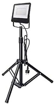 eDM 70336 Foco Proyector Led con Tripode 100W, 6400K, Negro, Normal