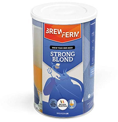 Brewferm - Kit de cerveza Strong Blond - Juego de cerveza para elaborar tú mismo - 9 litros - Cerveza dorada con sabor suave pero con carácter ardiente