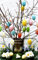 LB H&F 24 Stück Deko Ostereier 6 cm Eier zum Hängen Osterhänger Ostern bunt Muster (B)