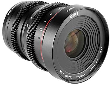 Meike MK 35mm T2.2 Mini Fixed Manual Focus Wide-Angle Cinema Lens for M43 Micro Four Thirds MFT Mount Cameras BMPCC 4K Z CAM E1 E2 E2C