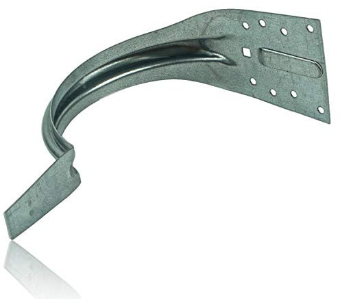 Stirnbretthalter verzinkt für 33er (6-teilig) Dachrinne, verzinkte Stirnbretthaken zur Befestigung am Stirnbrett, Sparrenkopf oder Mauerwerk für Verzinkte, Zink, Aluminium und Edelstahl Regenrinnen