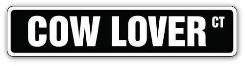 TNND Mucca Lover Street Sign agricoltore cartello regalo stradale cartello stradale 4x16