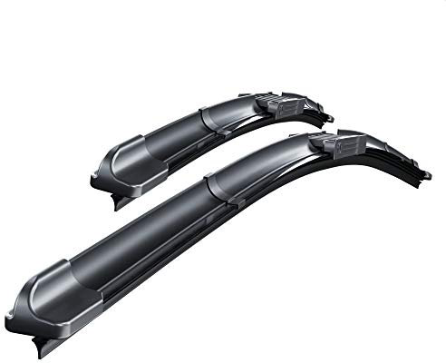 Mossa Vordere Scheibenwischer kompatibel mit Mitsubishi Space Star (11.2012-2016) - flache Premium Wischerblätter. Wischerblätter - Set für Frontscheibe (Fahrer- + Beifahrerseite) (560 mm / 350 mm)