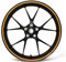 Felgenrandaufkleber Felgenrand Stripes Breite 7mm Matt Glanz Carbon mit Montagetool 16 17 18 19 Zoll Zubehör für Auto Motorrad Felgen Aufkleber (Orange)